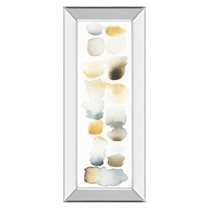 Classy Living Serene Swatch Panel Wall Art 18"x42", Mirrored Frame
