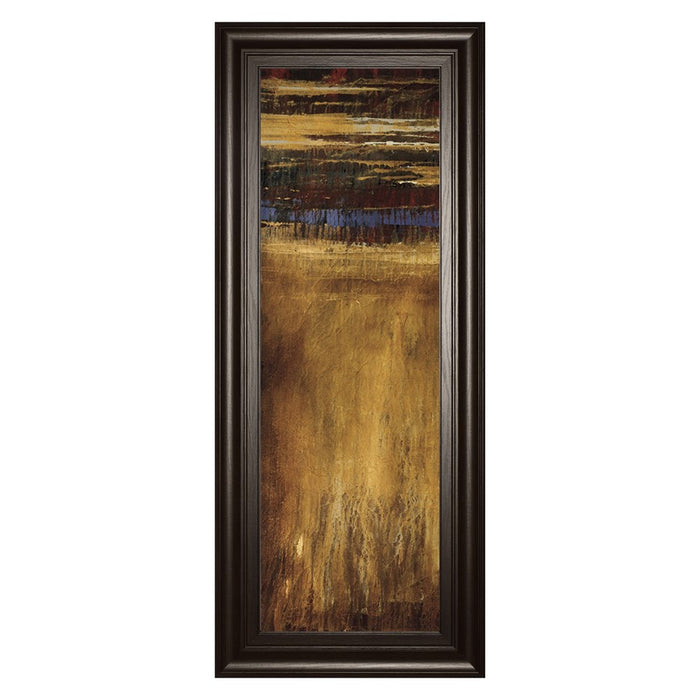 Classy Living Golden Fields Wall Art 18"x42", Dark Chocolate Frame
