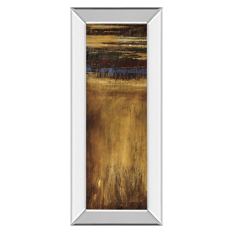 Classy Living Golden Fields Wall Art 18"x42", Mirrored Frame