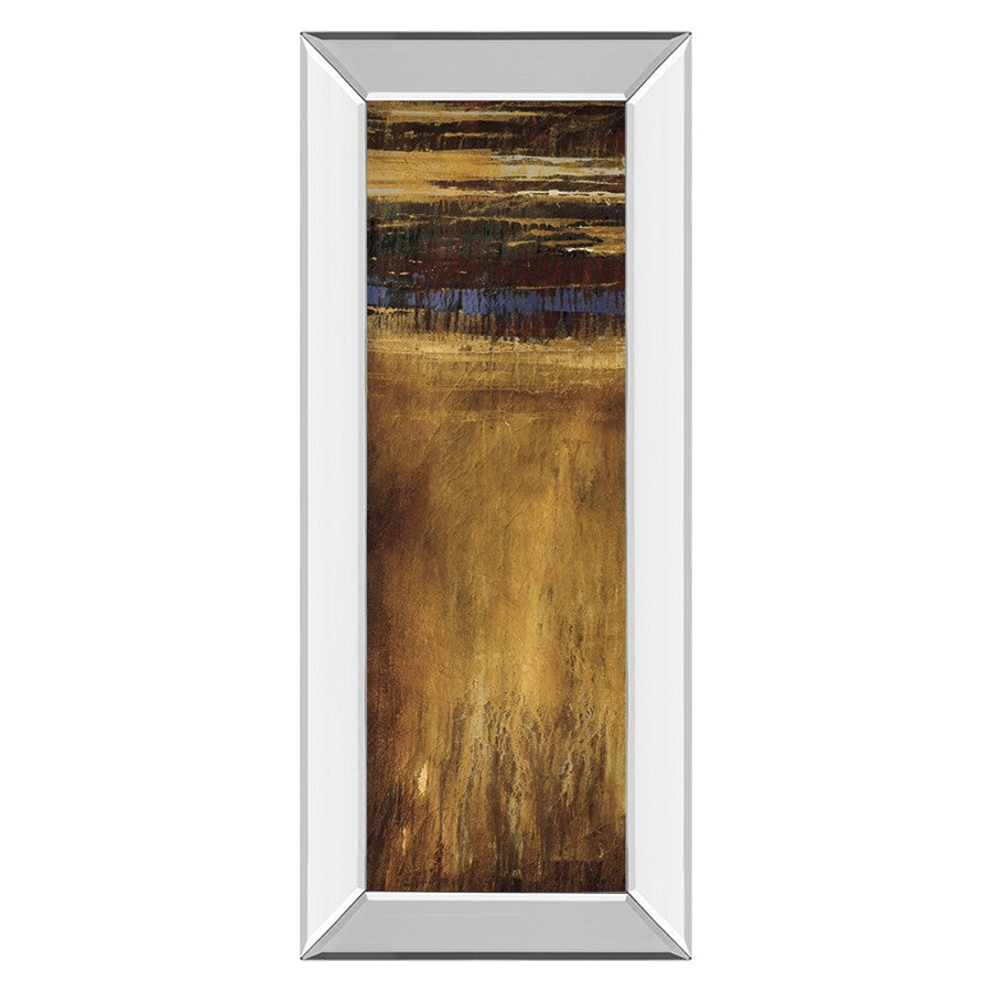 Classy Living Golden Fields Wall Art 18"x42", Mirrored Frame