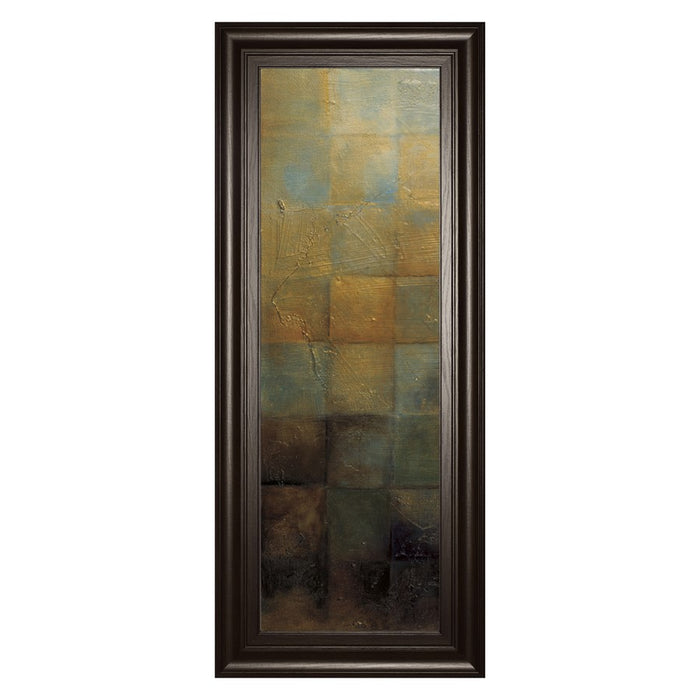 Classy Living Shadowed Blocks Wall Art 18"x42", Dark Chocolate Frame