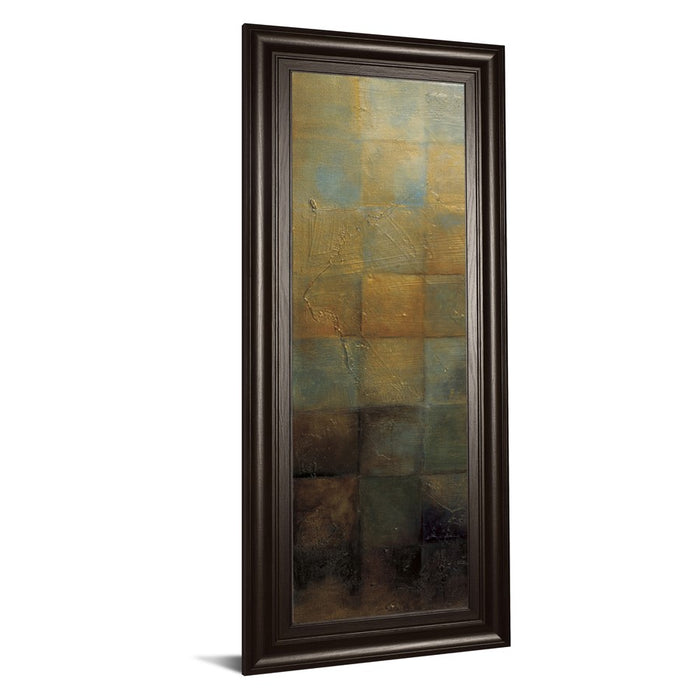 Classy Living Shadowed Blocks Wall Art 18"x42", Dark Chocolate Frame