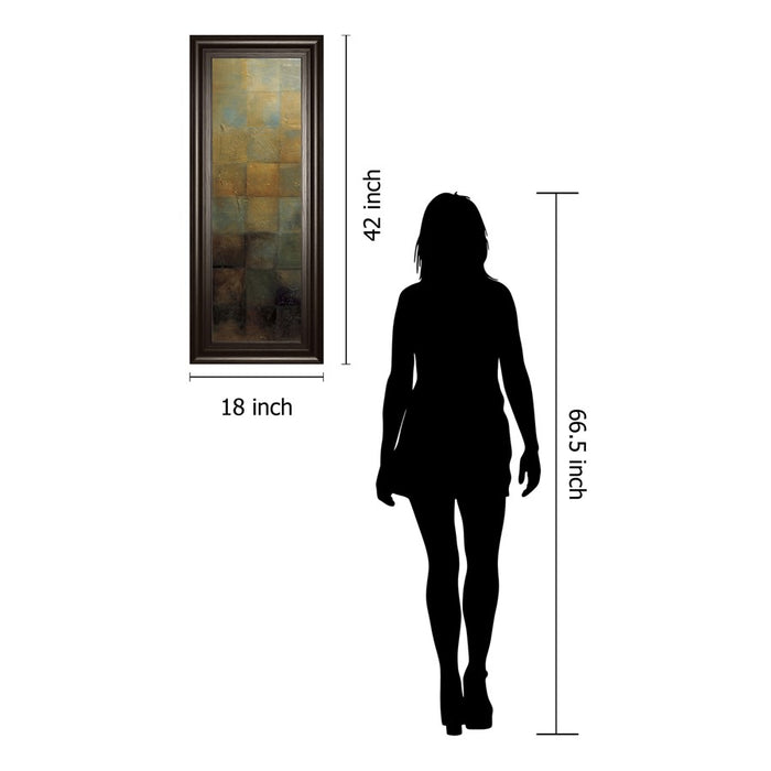 Classy Living Shadowed Blocks Wall Art 18"x42", Dark Chocolate Frame