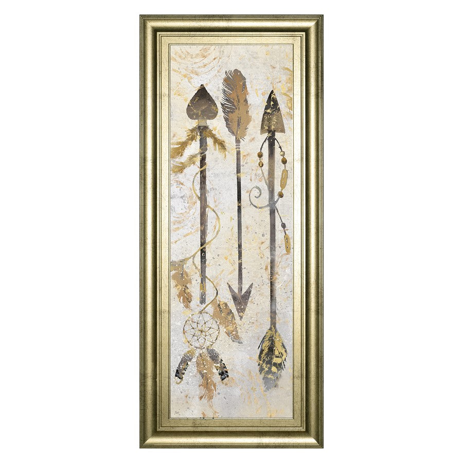Classy Living Tribal Arrows Wall Art 18"x42", Crisp Chardonnay Frame - 1672