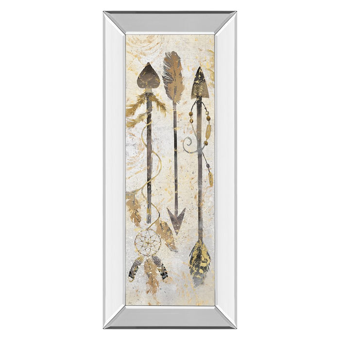 Classy Living Tribal Arrows Wall Art 18"x42", Mirrored Frame