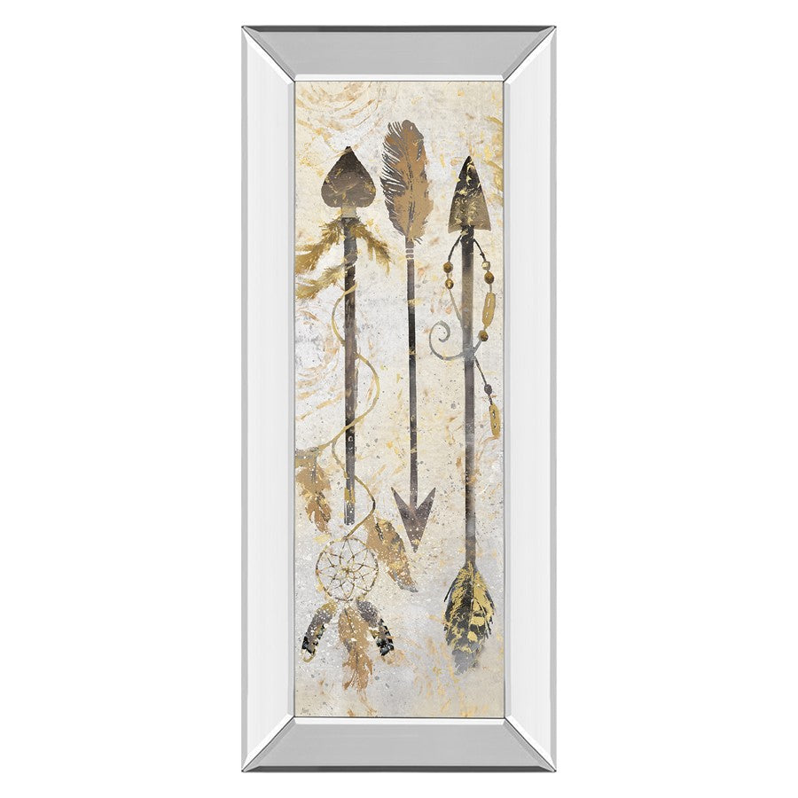 Classy Living Tribal Arrows Wall Art 18"x42", Mirrored Frame