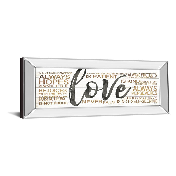 Classy Living Enduring Love Wall Art 42"x18", Mirrored Frame