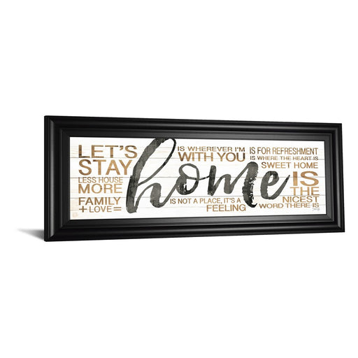 Classy Living Stay Home Wall Art 42"x18", Midnight Aura Frame