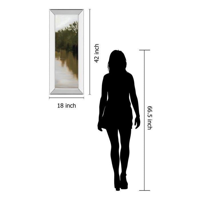 Classy Living River Journey Wall Art 18"x42", Mirrored Frame
