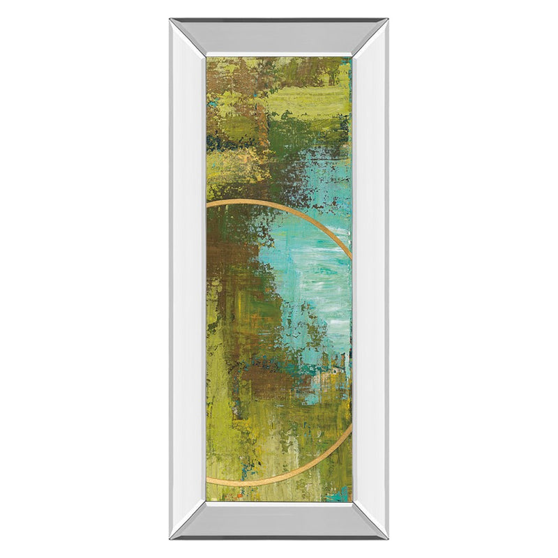 Classy Living Aller Chartreuse Wall Art 18"x42", Mirrored Frame