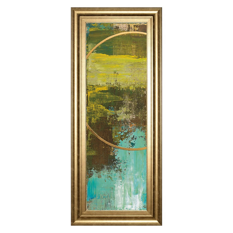 Classy Living Chartreuse Harmony Wall Art 18"x42", GiIded Radiance Frame