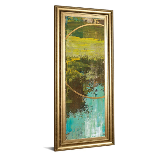 Classy Living Chartreuse Harmony Wall Art 18"x42", GiIded Radiance Frame