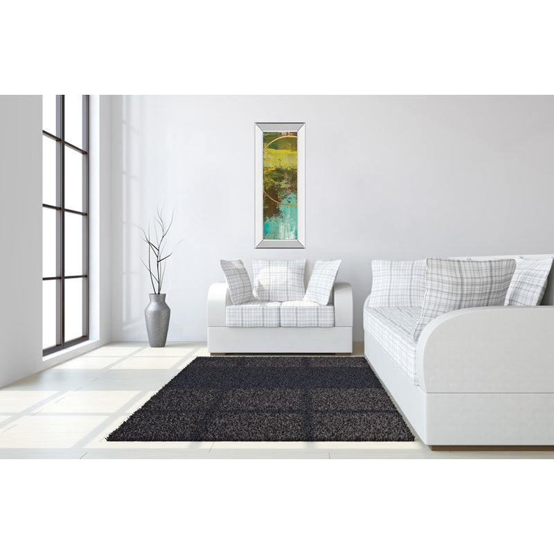 Classy Living Chartreuse Harmony Wall Art 18"x42", Mirrored Frame