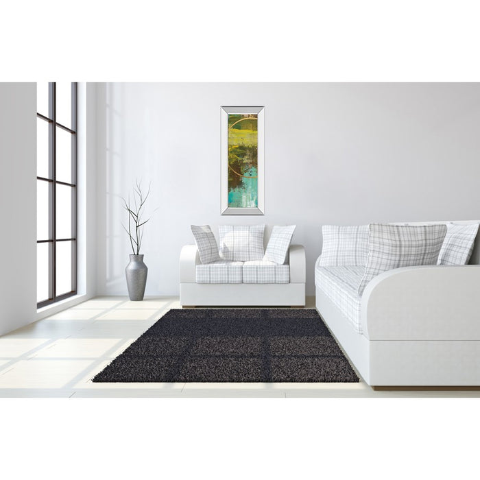 Classy Living Chartreuse Harmony Wall Art 18"x42", Mirrored Frame