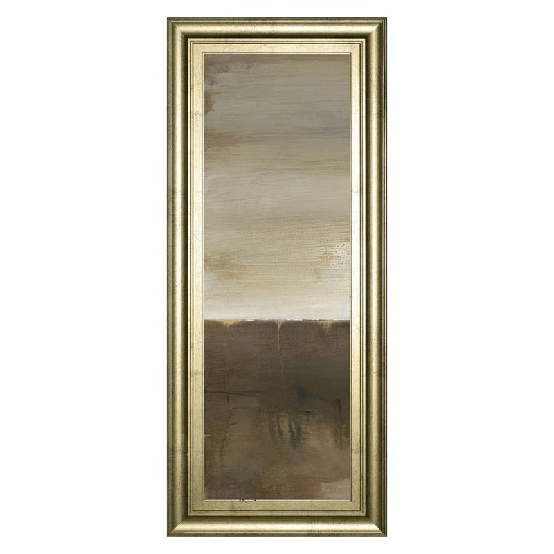Classy Living Sand Veil Horizon Wall Art 18"x42", Crisp Chardonnay Frame