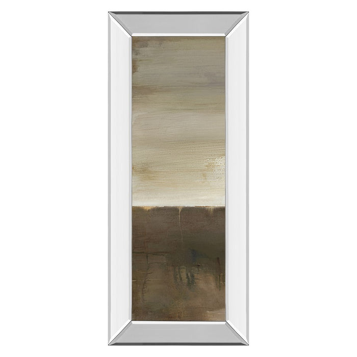 Classy Living Sand Veil Horizon Wall Art 18"x42", Mirrored Frame