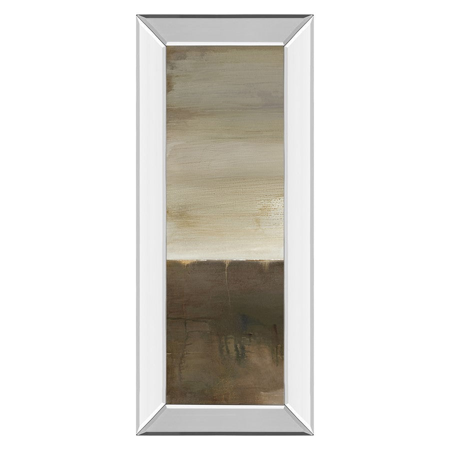 Classy Living Sand Veil Horizon Wall Art 18"x42", Mirrored Frame