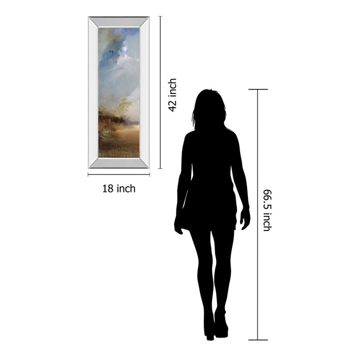 Classy Living Mist Valley Escape Wall Art 18"x42", Mirrored Frame