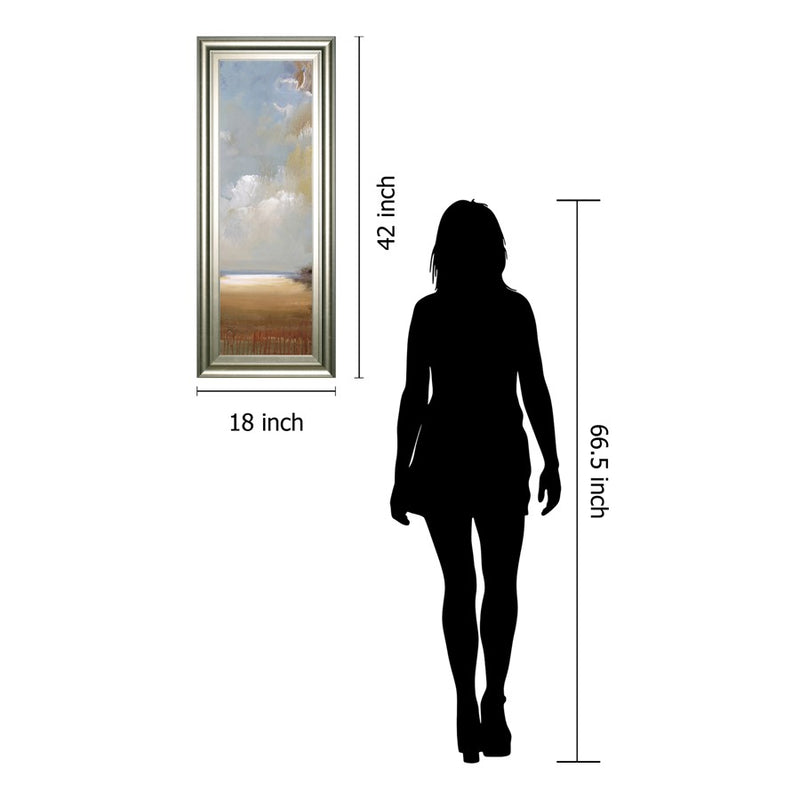Classy Living Serene Skies Wall Art 18"x42", Silver Serenity Frame