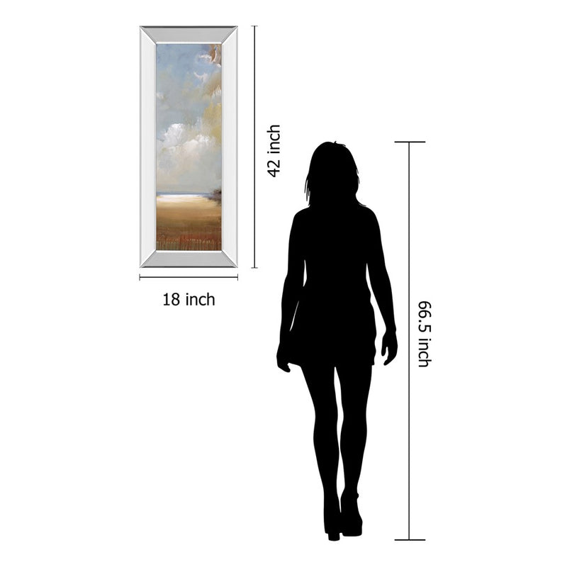 Classy Living Serene Skies Wall Art 18"x42", Mirrored Frame