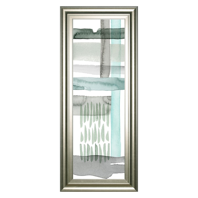 Classy Living Serene Strata Wall Art 18"x42", Silver Serenity Frame