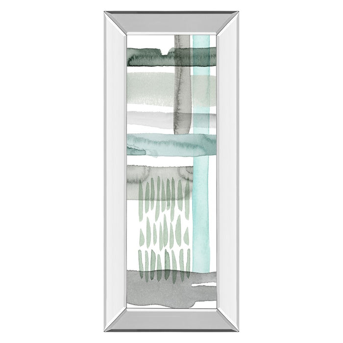 Classy Living Serene Strata Wall Art 18"x42", Mirrored Frame