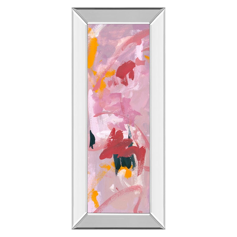 Classy Living Vibrant Whispers Wall Art 18"x42", Mirrored Frame