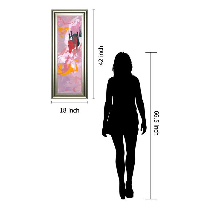 Classy Living Vibrant Flow Wall Art 18"x42", Silver Serenity Frame