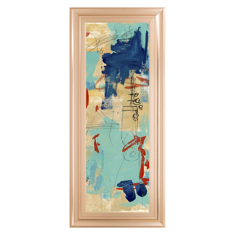 Classy Living Abstract Fusion Wall Art 18"x42", Rose Gold Romance Frame
