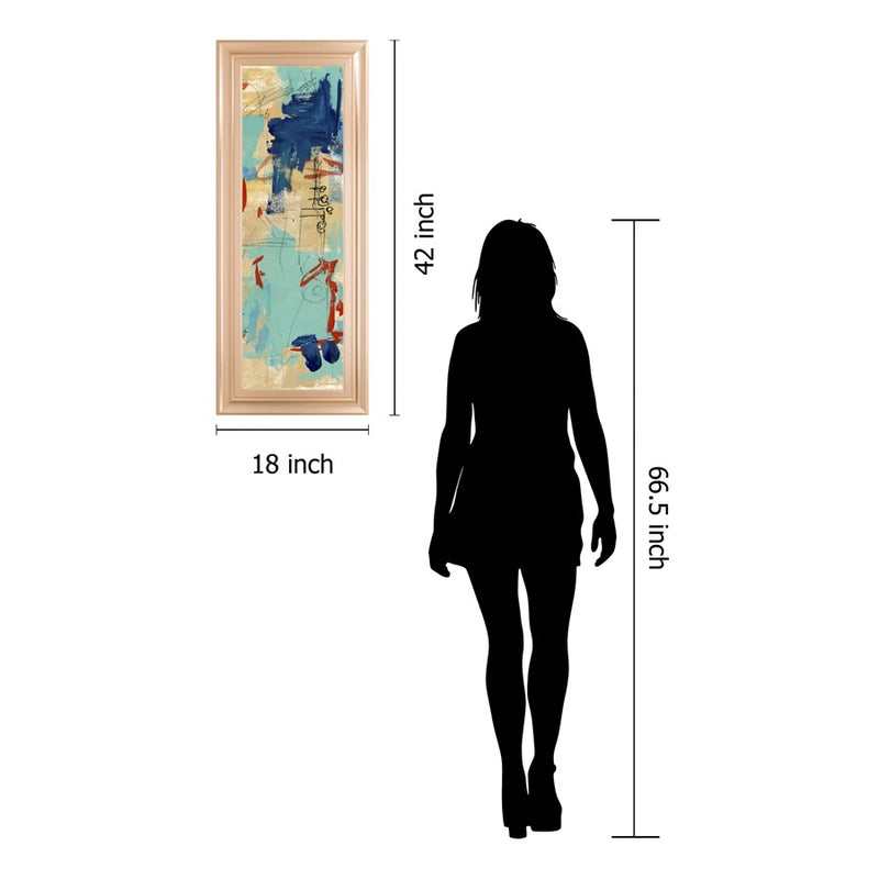 Classy Living Abstract Fusion Wall Art 18"x42", Rose Gold Romance Frame