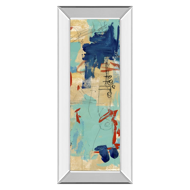 Classy Living Abstract Fusion Wall Art 18"x42", Mirrored Frame