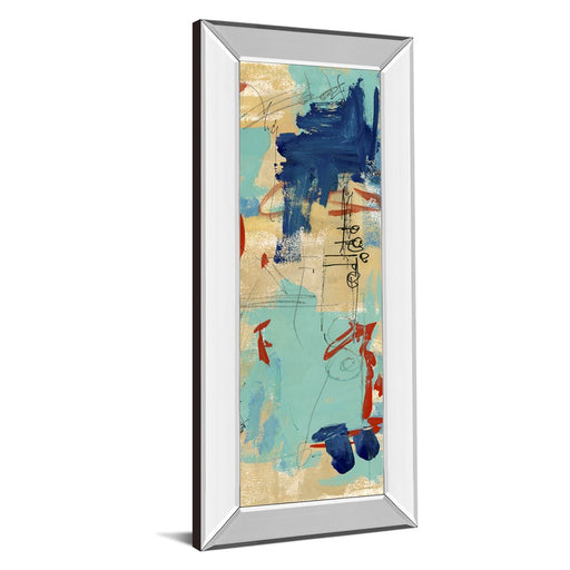 Classy Living Abstract Fusion Wall Art 18"x42", Mirrored Frame