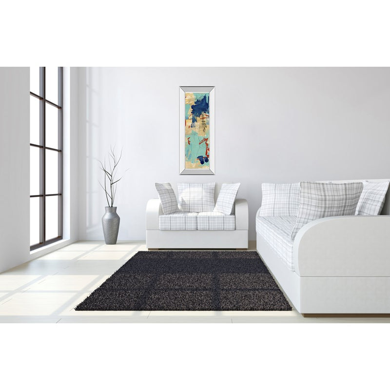 Classy Living Abstract Fusion Wall Art 18"x42", Mirrored Frame