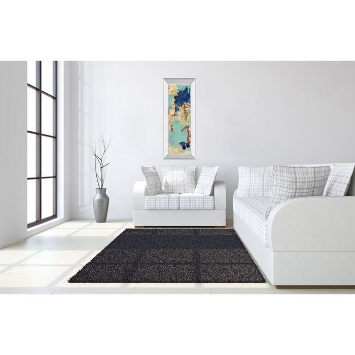 Classy Living Abstract Fusion Wall Art 18"x42", Mirrored Frame