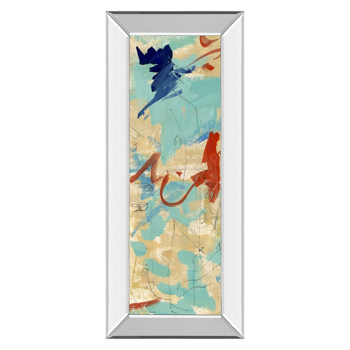 Classy Living Mist Meadow Wall Art 18"x42", Mirrored Frame