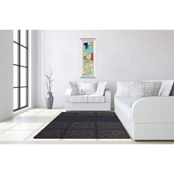 Classy Living Mist Meadow Wall Art 18"x42", Mirrored Frame