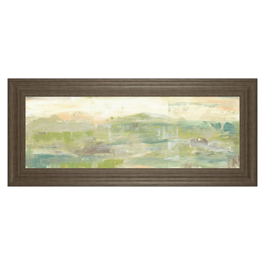 Classy Living Green Horizon Wall Art 42"x18", Tranquil Ash Frame