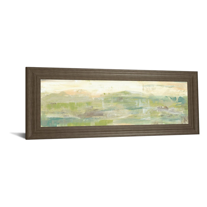 Classy Living Green Horizon Wall Art 42"x18", Tranquil Ash Frame