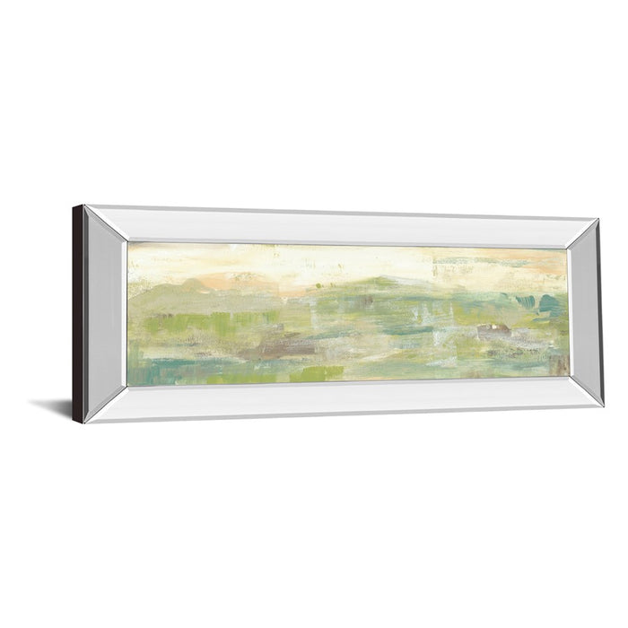 Classy Living Green Horizon Wall Art 42"x18", Mirrored Frame