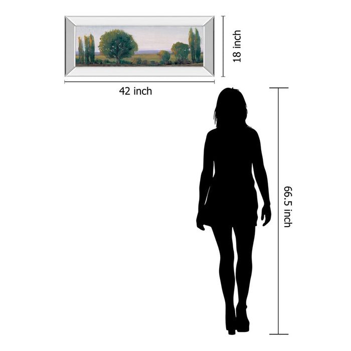 Classy Living Serene Treeline Wall Art 42"x18", Mirrored Frame