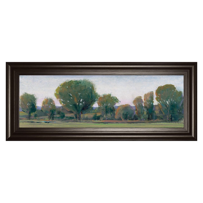 Classy Living Treeline Panorama Wall Art 42"x18", Dark Chocolate Frame