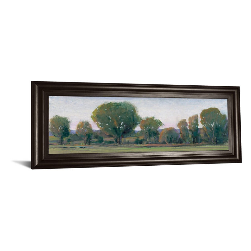 Classy Living Treeline Panorama Wall Art 42"x18", Dark Chocolate Frame