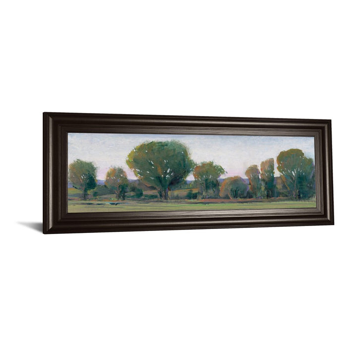 Classy Living Treeline Panorama Wall Art 42"x18", Dark Chocolate Frame