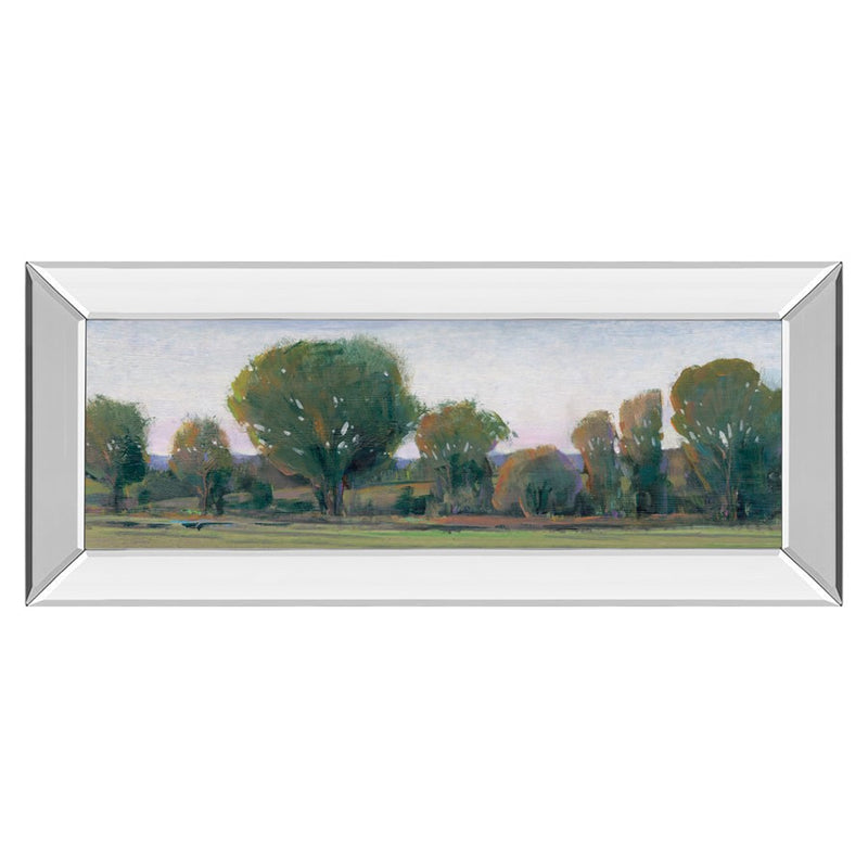 Classy Living Treeline Panorama Wall Art 42"x18", Mirrored Frame