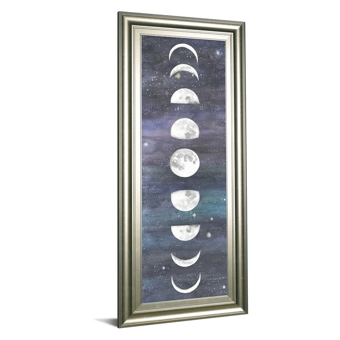 Classy Living Moon Phases Chart Wall Art 18"x42", Silver Serenity Frame
