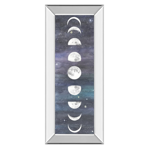 Classy Living Moon Phases Chart Wall Art 18"x42", Mirrored Frame