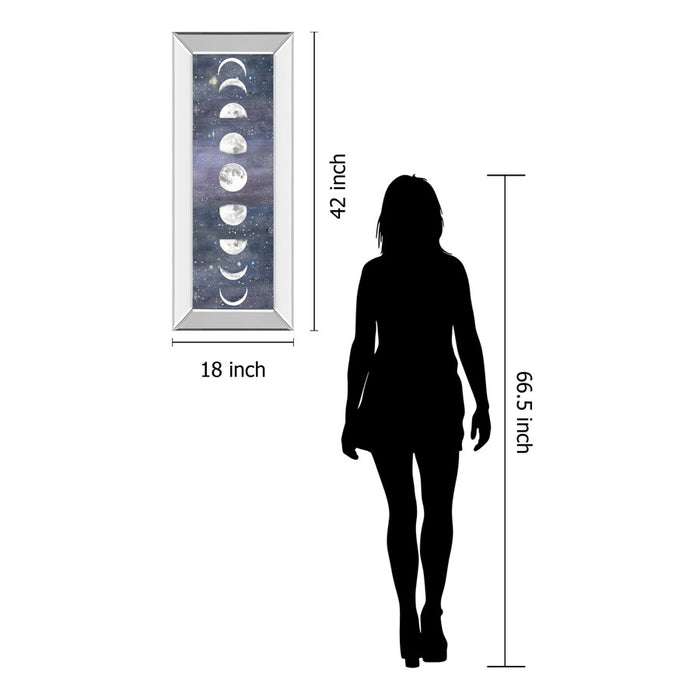 Classy Living Lunar Phases Wall Art 18"x42", Mirrored Frame