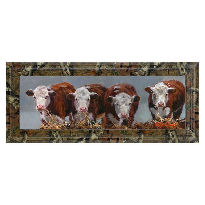 Classy Living Farm Friends Wall Art 42"x18", Camouflage Frame