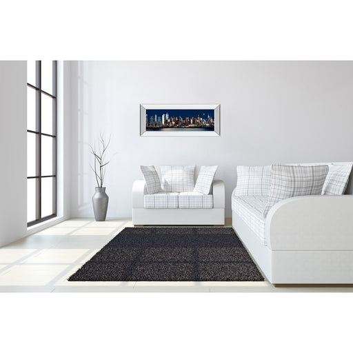 Classy Living City Lights Panorama Wall Art 42"x18", Mirrored Frame