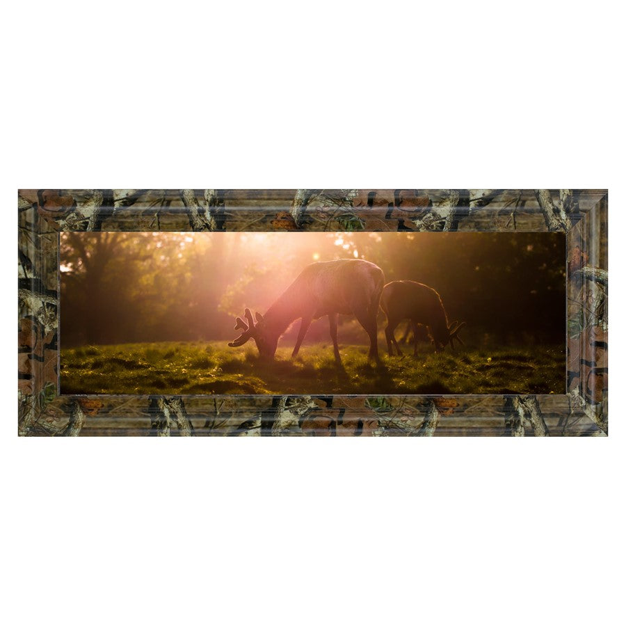 Classy Living Golden Grazing Wall Art 42"x18", Nature's Splendor Frame